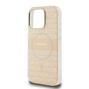 DKNY DKHMP16XHRHSEP Apple iPhone 16 Pro Max 6.9" rožinės spalvos kietas dėklas Repeat Texture Pattern With Stripe - Image 6