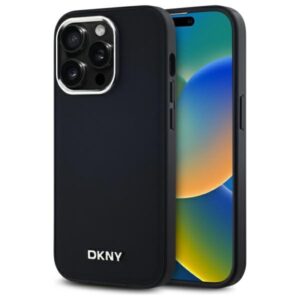 DKNY DKHMP14LPSCMCLK Apple iPhone 14 Pro 6.1" juodos spalvos kietas dėklas Plain Logo MagSafe