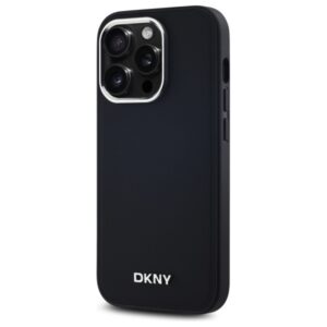 DKNY DKHMP14LPSCMCLK Apple iPhone 14 Pro 6.1" juodos spalvos kietas dėklas Plain Logo MagSafe - Image 2