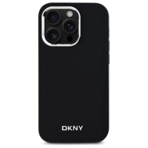 DKNY DKHMP14LPSCMCLK Apple iPhone 14 Pro 6.1" juodos spalvos kietas dėklas Plain Logo MagSafe - Image 3
