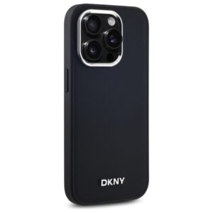DKNY DKHMP14LPSCMCLK Apple iPhone 14 Pro 6.1" juodos spalvos kietas dėklas Plain Logo MagSafe - Image 4