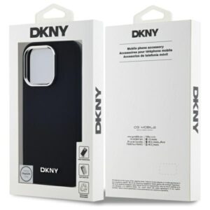 DKNY DKHMP14LPSCMCLK Apple iPhone 14 Pro 6.1" juodos spalvos kietas dėklas Plain Logo MagSafe - Image 8