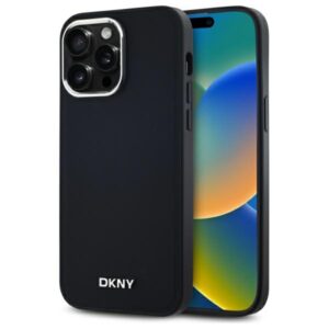 DKNY DKHMP14XPSCMCLK Apple iPhone 14 Pro Max 6.7" juodos spalvos kietas dėklas Plain Logo MagSafe