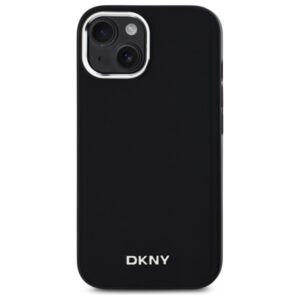 DKNY DKHMP15MPSCMCLK Apple iPhone 15 Plus 6.7" czarny juodos spalvos kietas dėklas Plain Logo MagSafe - Image 3