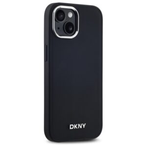 DKNY DKHMP15MPSCMCLK Apple iPhone 15 Plus 6.7" czarny juodos spalvos kietas dėklas Plain Logo MagSafe - Image 4