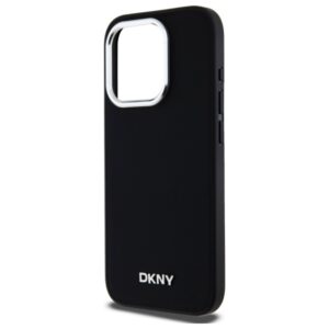 DKNY DKHMP15LPSCMCLK Apple iPhone 15 Pro 6.1" juodos spalvos kietas dėklas Plain Logo MagSafe - Image 6