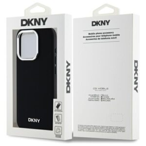 DKNY DKHMP15XPSCMCLK Apple iPhone 15 Pro Max 6.7" juodos spalvos kietas dėklas Plain Logo MagSafe - Image 8