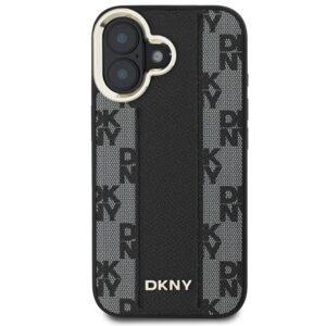 DKNY DKHMP16SPCPVSLK Apple iPhone 16 6.1" juodos spalvos kietas dėklas Checkered Pattern Magsafe - Image 3
