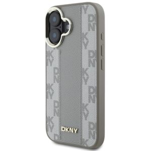 DKNY DKHMP16SPCPVSLE Apple iPhone 16 6.1" beige kietas dėklas Checkered Pattern Magsafe - Image 2