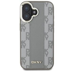 DKNY DKHMP16SPCPVSLE Apple iPhone 16 6.1" beige kietas dėklas Checkered Pattern Magsafe - Image 3
