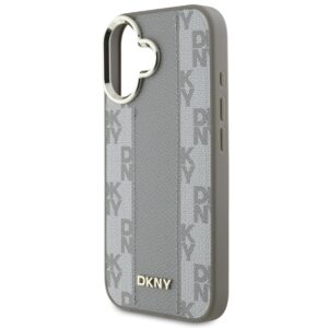 DKNY DKHMP16SPCPVSLE Apple iPhone 16 6.1" beige kietas dėklas Checkered Pattern Magsafe - Image 6
