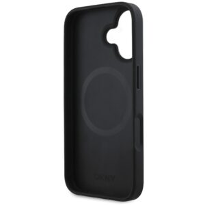 DKNY DKHMP16SPSCMCLK Apple iPhone 16 6.1" juodos spalvos kietas dėklas Plain Silver Logo MagSafe - Image 7