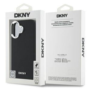 DKNY DKHMP16SPSCMCLK Apple iPhone 16 6.1" juodos spalvos kietas dėklas Plain Silver Logo MagSafe - Image 8