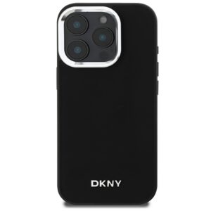 DKNY DKHMP16LPSCMCLK Apple iPhone 16 Pro 6.3" juodos spalvos kietas dėklas Plain Silver Logo MagSafe - Image 3