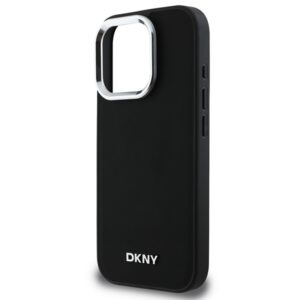 DKNY DKHMP16LPSCMCLK Apple iPhone 16 Pro 6.3" juodos spalvos kietas dėklas Plain Silver Logo MagSafe - Image 6