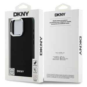DKNY DKHMP16LPSCMCLK Apple iPhone 16 Pro 6.3" juodos spalvos kietas dėklas Plain Silver Logo MagSafe - Image 8