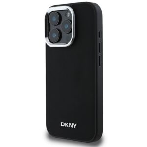 DKNY DKHMP16XPSCMCLK Apple iPhone 16 Pro Max 6.9" juodos spalvos kietas dėklas Plain Silver Logo MagSafe - Image 2