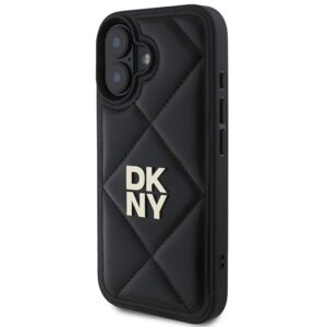 DKNY DKHCP16SPQDSLK Apple iPhone 16 6.1" juodos spalvos Quilted Stack Logo - Image 2