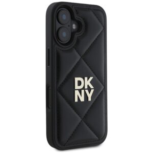 DKNY DKHCP16SPQDSLK Apple iPhone 16 6.1" juodos spalvos Quilted Stack Logo - Image 4