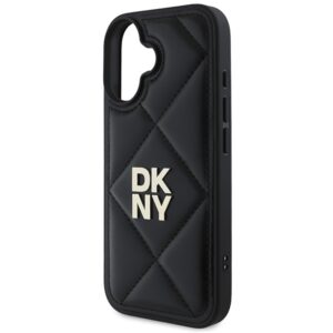 DKNY DKHCP16SPQDSLK Apple iPhone 16 6.1" juodos spalvos Quilted Stack Logo - Image 6