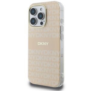 DKNY DKHMP16LHRHSEP Apple iPhone 16 Pro 6.3" rožinės spalvos kietas dėklas Repeat texture patern & Stripe MagSafe - Image 2