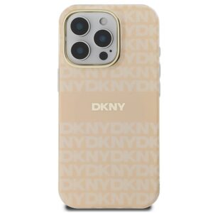 DKNY DKHMP16LHRHSEP Apple iPhone 16 Pro 6.3" rožinės spalvos kietas dėklas Repeat texture patern & Stripe MagSafe - Image 3