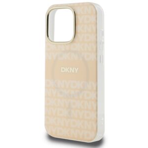 DKNY DKHMP16LHRHSEP Apple iPhone 16 Pro 6.3" rožinės spalvos kietas dėklas Repeat texture patern & Stripe MagSafe - Image 6