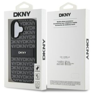 DKNY DKHCP16SPRTHSLK Apple iPhone 16 6.1" juodos spalvos kietas dėklas Texture Pattern Tonal Stripe - Image 8