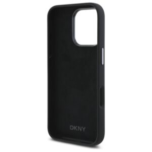 DKNY DKHCP16LSMCBSK Apple iPhone 16 Pro 6.3" juodos spalvos kietas dėklas Liquid Silicone Metal Logo - Image 7