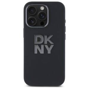 DKNY DKHCP16LSMCBSK Apple iPhone 16 Pro 6.3" juodos spalvos kietas dėklas Liquid Silicone Metal Logo - Image 3