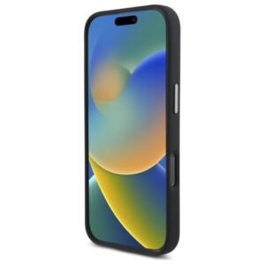 DKNY DKHCP16LSMCBSK Apple iPhone 16 Pro 6.3" juodos spalvos kietas dėklas Liquid Silicone Metal Logo - Image 5
