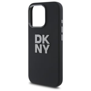 DKNY DKHCP16LSMCBSK Apple iPhone 16 Pro 6.3" juodos spalvos kietas dėklas Liquid Silicone Metal Logo - Image 6