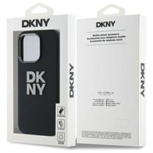DKNY DKHCP16XSMCBSK Apple iPhone 16 Pro Max 6.9" juodos spalvos kietas dėklas Liquid Silicone Metal Logo - Image 8