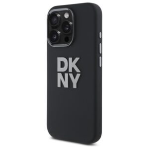 DKNY DKHCP16XSMCBSK Apple iPhone 16 Pro Max 6.9" juodos spalvos kietas dėklas Liquid Silicone Metal Logo - Image 2