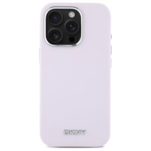 DKNY DKHMP16LSMCHLP Apple iPhone 16 Pro 6.3" rožinės spalvos kietas dėklas Liquid Silicone Small Metal Logo MagSa - Image 3