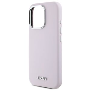 DKNY DKHMP16XSMCHLP Apple iPhone 16 Pro Max 6.9" rožinės spalvos kietas dėklas Liquid Silicone Small Metal Logo - Image 6