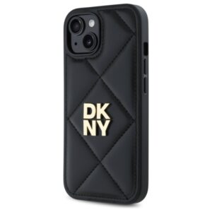 DKNY DKHCP14SPQDSLK Apple iPhone 14 6.1" juodos spalvos Quilted Stack Logo - Image 2