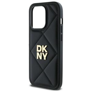 DKNY DKHCP14LPQDSLK Apple iPhone 14 Pro 6.1" juodos spalvos Quilted Stack Logo - Image 6