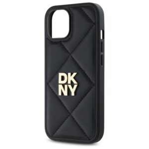 DKNY DKHCP15SPQDSLK Apple iPhone 15 6.1" juodos spalvos Quilted Stack Logo - Image 6
