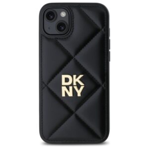 DKNY DKHCP15MPQDSLK Apple iPhone 15 Plus 6.7" juodos spalvos Quilted Stack Logo - Image 3