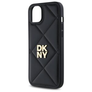 DKNY DKHCP15MPQDSLK Apple iPhone 15 Plus 6.7" juodos spalvos Quilted Stack Logo - Image 6