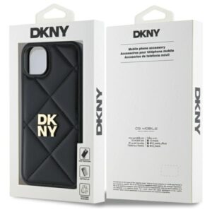 DKNY DKHCP15MPQDSLK Apple iPhone 15 Plus 6.7" juodos spalvos Quilted Stack Logo - Image 8