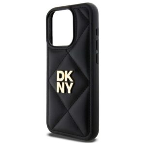 DKNY DKHCP15LPQDSLK Apple iPhone 15 Pro 6.1" juodos spalvos Quilted Stack Logo - Image 6