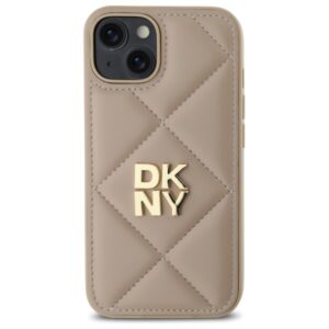 DKNY DKHCP14SPQDSLE Apple iPhone 14 6.1" beige Quilted Stack Logo - Image 3