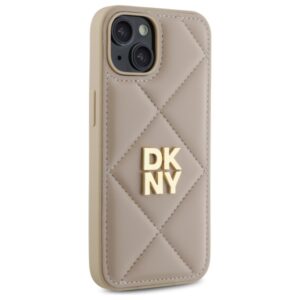 DKNY DKHCP14SPQDSLE Apple iPhone 14 6.1" beige Quilted Stack Logo - Image 4