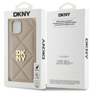 DKNY DKHCP14SPQDSLE Apple iPhone 14 6.1" beige Quilted Stack Logo - Image 8