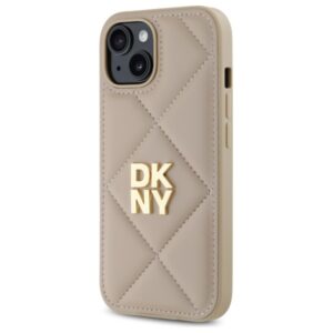 DKNY DKHCP15SPQDSLE Apple iPhone 15 6.1" beige Quilted Stack Logo - Image 2