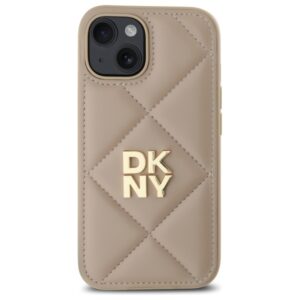 DKNY DKHCP15SPQDSLE Apple iPhone 15 6.1" beige Quilted Stack Logo - Image 3
