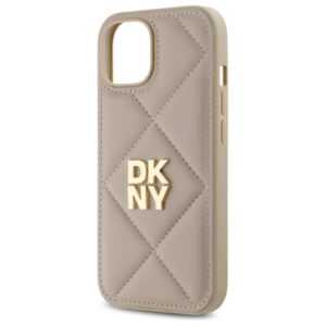 DKNY DKHCP15SPQDSLE Apple iPhone 15 6.1" beige Quilted Stack Logo - Image 6