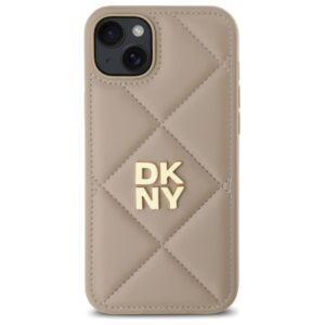 DKNY DKHCP15MPQDSLE Apple iPhone 15 Plus 6.7" beige Quilted Stack Logo - Image 3